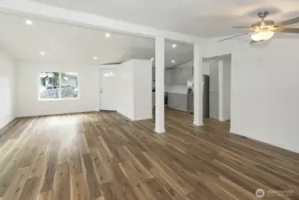 Peak of the kitchen from the living room