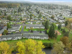 Condo Complex with Green River