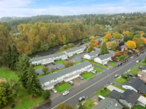 Condo Complex with Green River