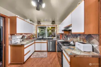 Kitchen with a View to the Backyard