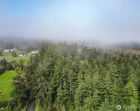 Now we are in the air with a drone looking at the property