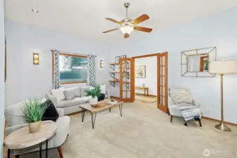 Bonus room w/ French doors to front composite deck