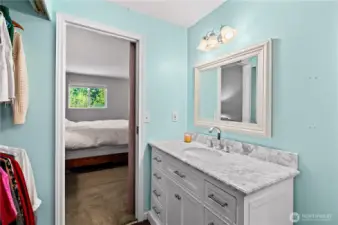 Primary Bathroom and closet