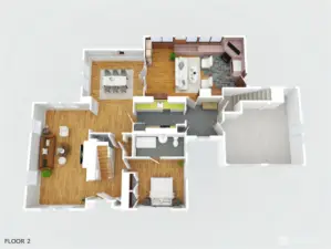 Dollhouse view of 1st Floor