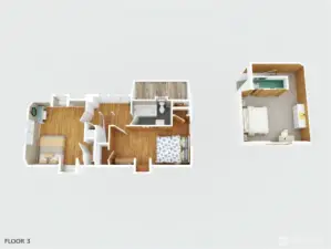 Dollhouse view of 2nd Floor