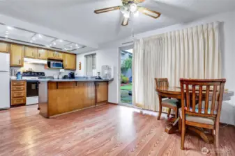Dining area with patio access