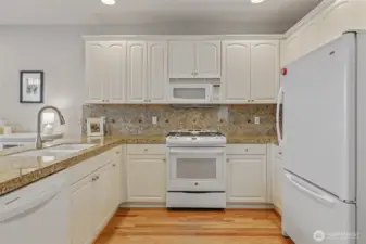 Updated counter tops, gas range, refrigerator