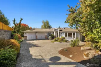 The home was custom designed and individually built in 1991 to take best advantage of this unique lot.