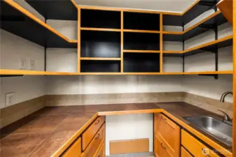 Inside the butlers pantry.