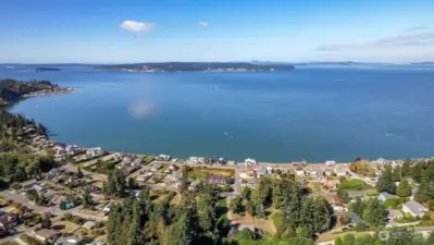 arial view of Utsalady Bay