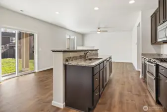 Seamless indoor-outdoor flow through backyard sliding doors