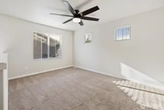 Another view of the versatile flex room