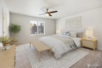 Virtually Staged - primary bedroom