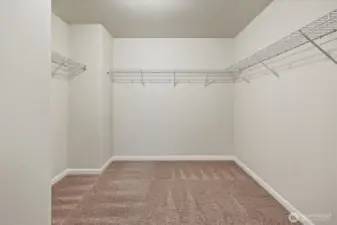 Spacious walk-in closet with endless storage possibilities