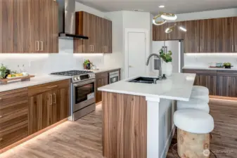 Stainless steel appliances standard (model home lot 1A, colors may vary, refrigerator not included)