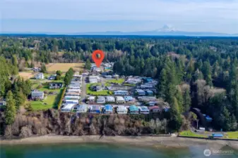 Located in a desirable waterfront 55+ community on the Puget Sound, offering scenic surroundings and coastal lifestyle living.