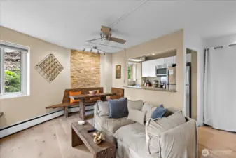 Living and Dining area.  You can also use counter bar as additional eating space.