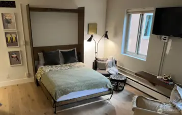 TV wall currently needs repair.