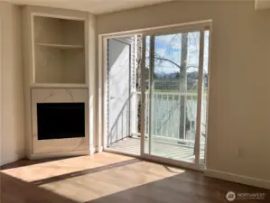 New gas fireplace surround. Excellent view and privacy.