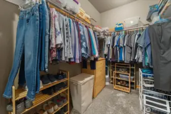 Large walk-in closet.