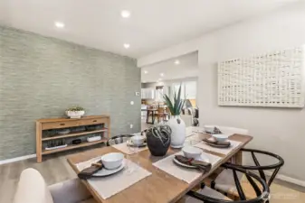 Spacious Dining Room for entertaining. Finishes and colors may vary.