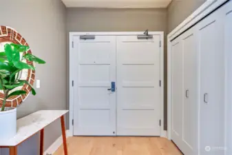 Double door entry at Penthouse level