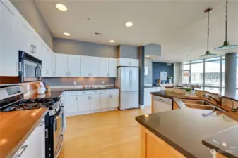 Oversized pantry/storage on other side of the wall.