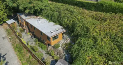 Drone view of Main (south) home