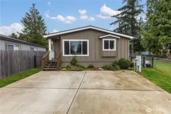 Large private driveway