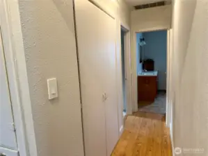 Hallway storage.