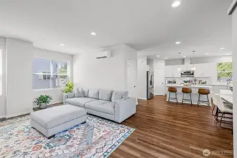 Laminate hardwood flooring.