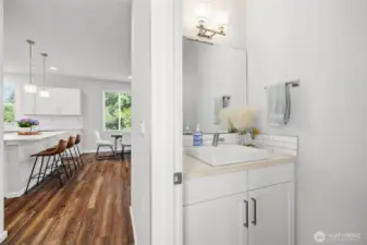 Powder on 2nd floor.