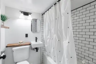 Full bath downstairs.