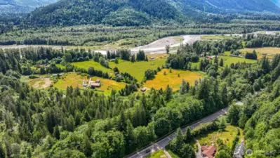 27.25 acres, zoned R5A, with additional recorded easement access off Truck Rd.
