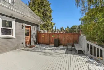 Deck on main level from kitchen door