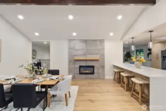 Breakfast Bar w/ Under Counter Cabinetry