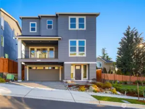 The Crystal Home Plan. Striking three-level home with modern farmhouse-inspired architecture, highlighted by rich siding details, oversized windows, and a welcoming covered entry. A two-car garage and thoughtful landscaping complete the curb appeal, all set within the desirable Foxmoore community.    All photos, renderings, site maps, and floorplans are for visualization purposes only. Plans, colors, building orientation, finishes, home outlook, and other details can and WILL vary.