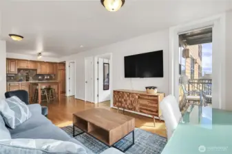 TV mounting and TV can stay, all furniture can as well.