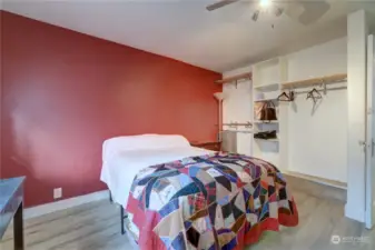 West bedroom with closet space