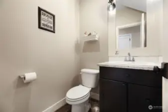 Half bathroom located downstairs for your guests.