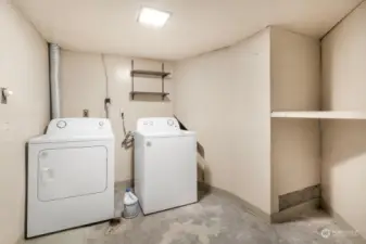 Laundry in basement.