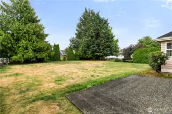 patio off the back to entertain and enjoy the backyard
