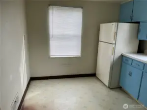 Large eating nook in the kitchen.