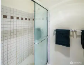 Large primary shower.