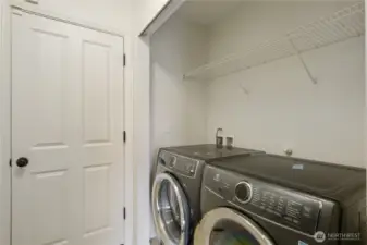 Laundry Area. Door to garage. Also Door to Half Bath.