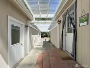Breezeway to shop & Garage