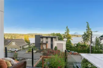 View deck off the kitchen/dining room