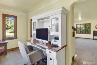 Office space adjacent to the great room