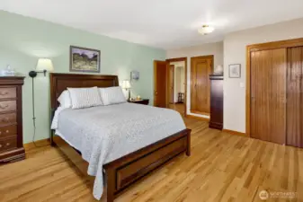 Another view of the primary suite showing the abundant storage