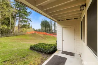 Patio that goes out to large yard